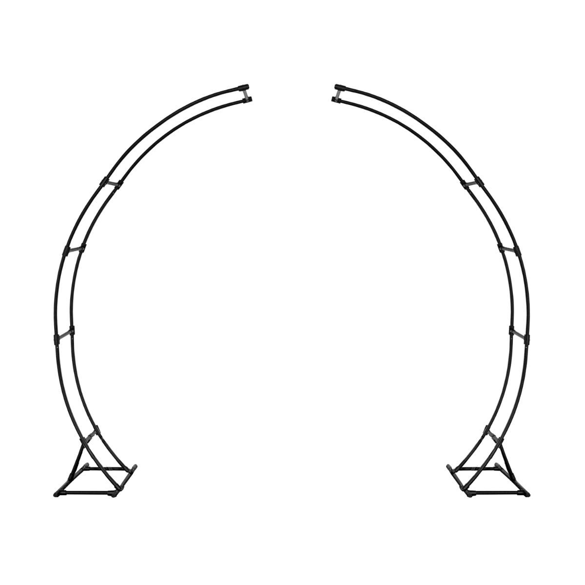 7.5 x 10' Black Metal Round Arch