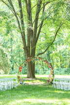 7.5 x 10' Black Metal Round Arch