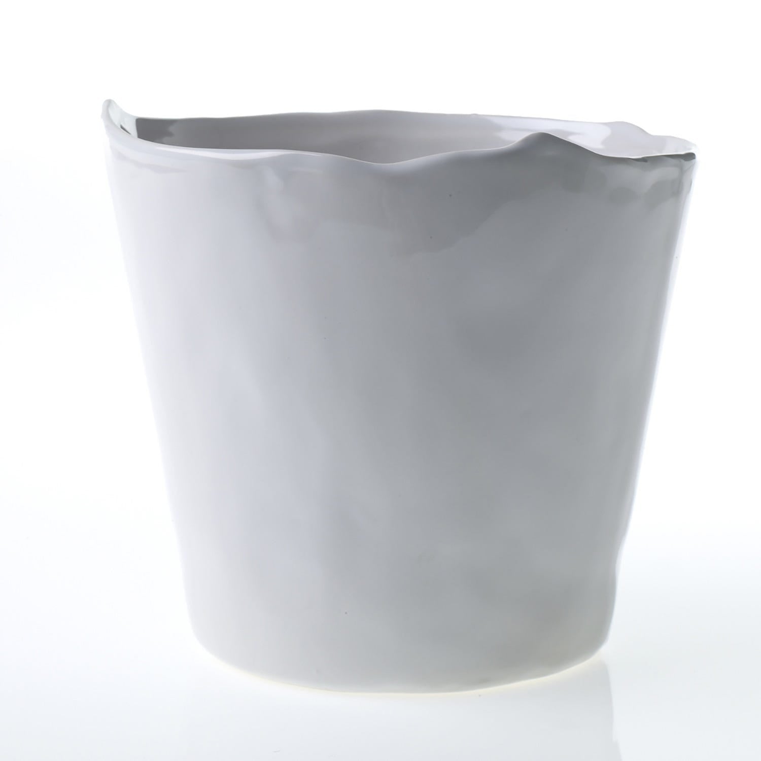 7 x 6.25 Journey White Ceramic Pot