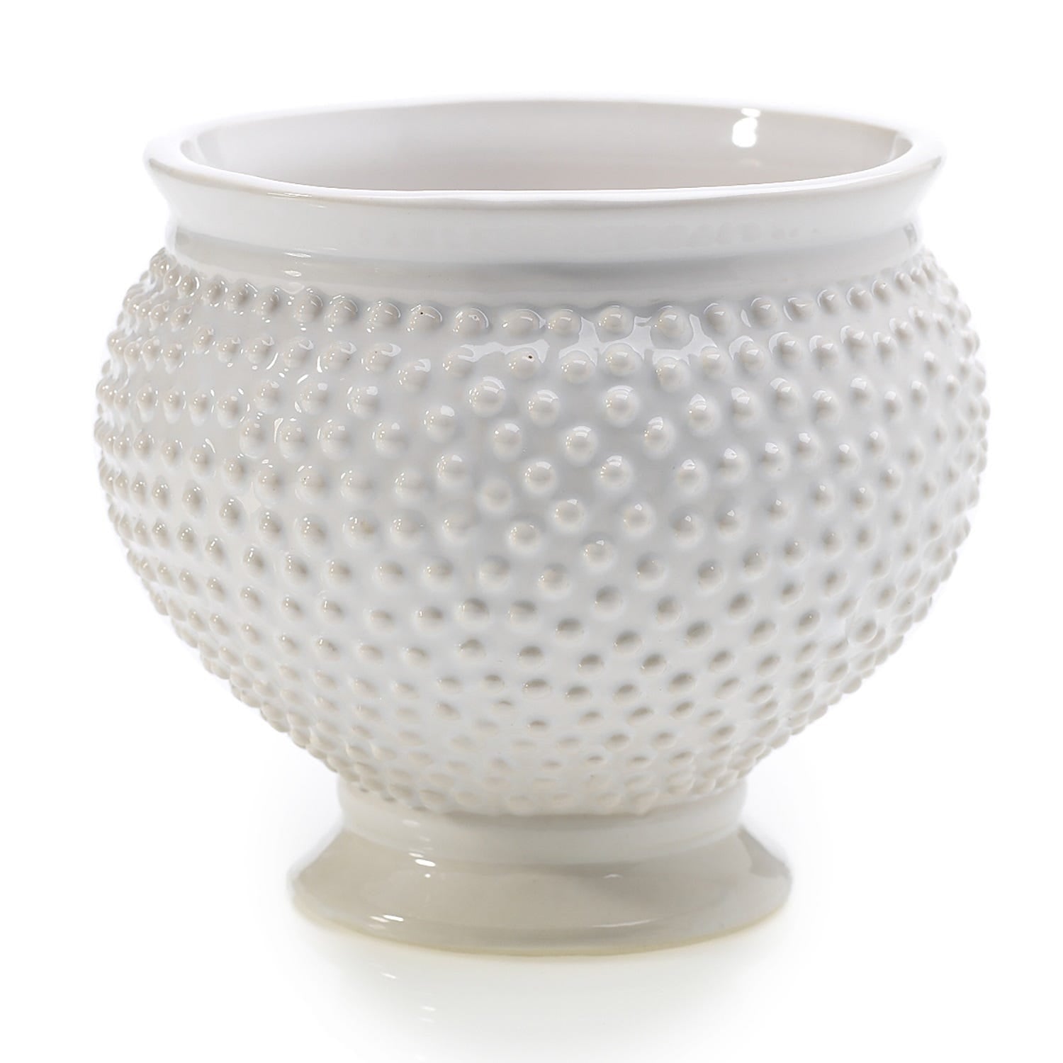 5.5 x 5 Spotti White Ceramic Pot
