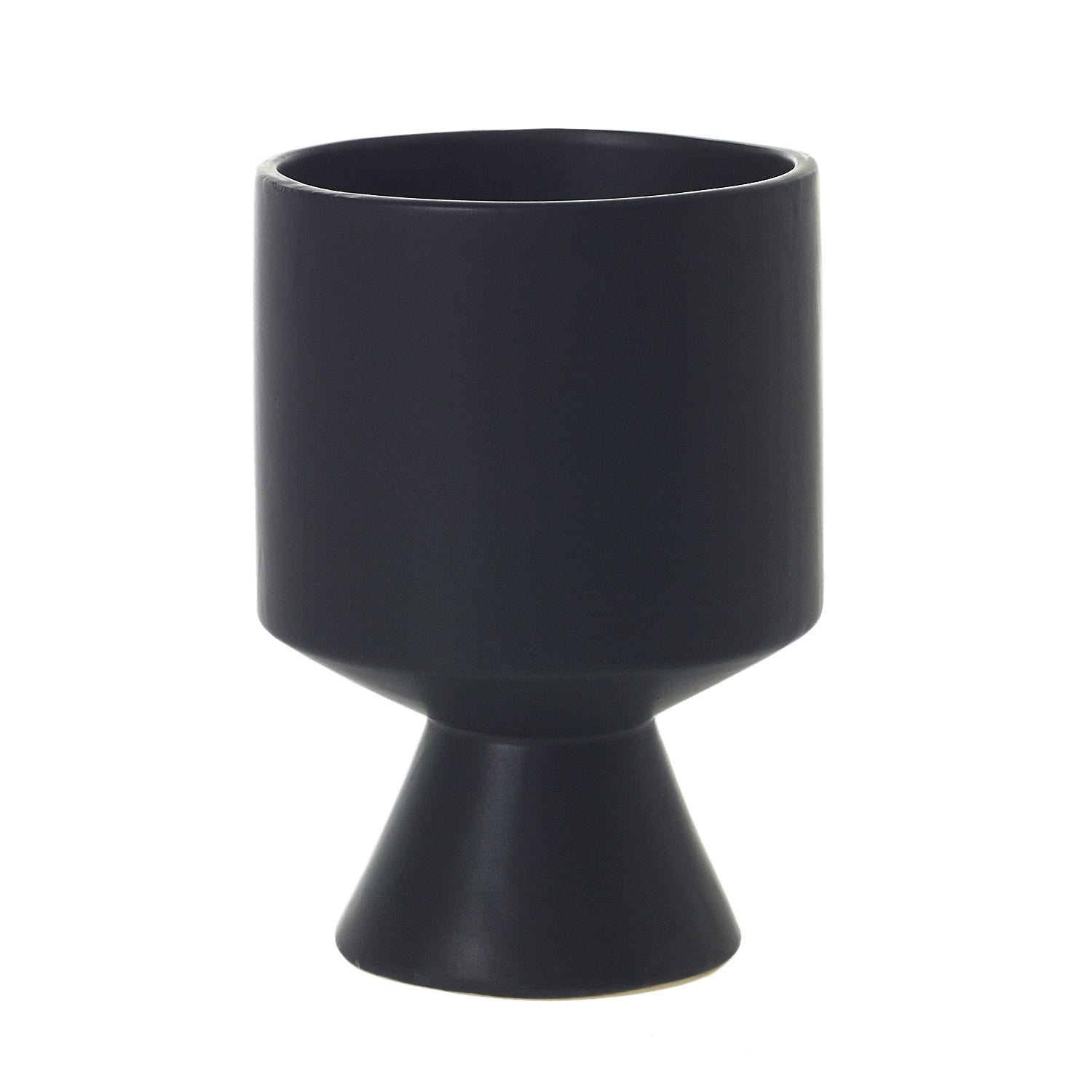 5.25 x 7.5 DeVil Black Ceramic Pot