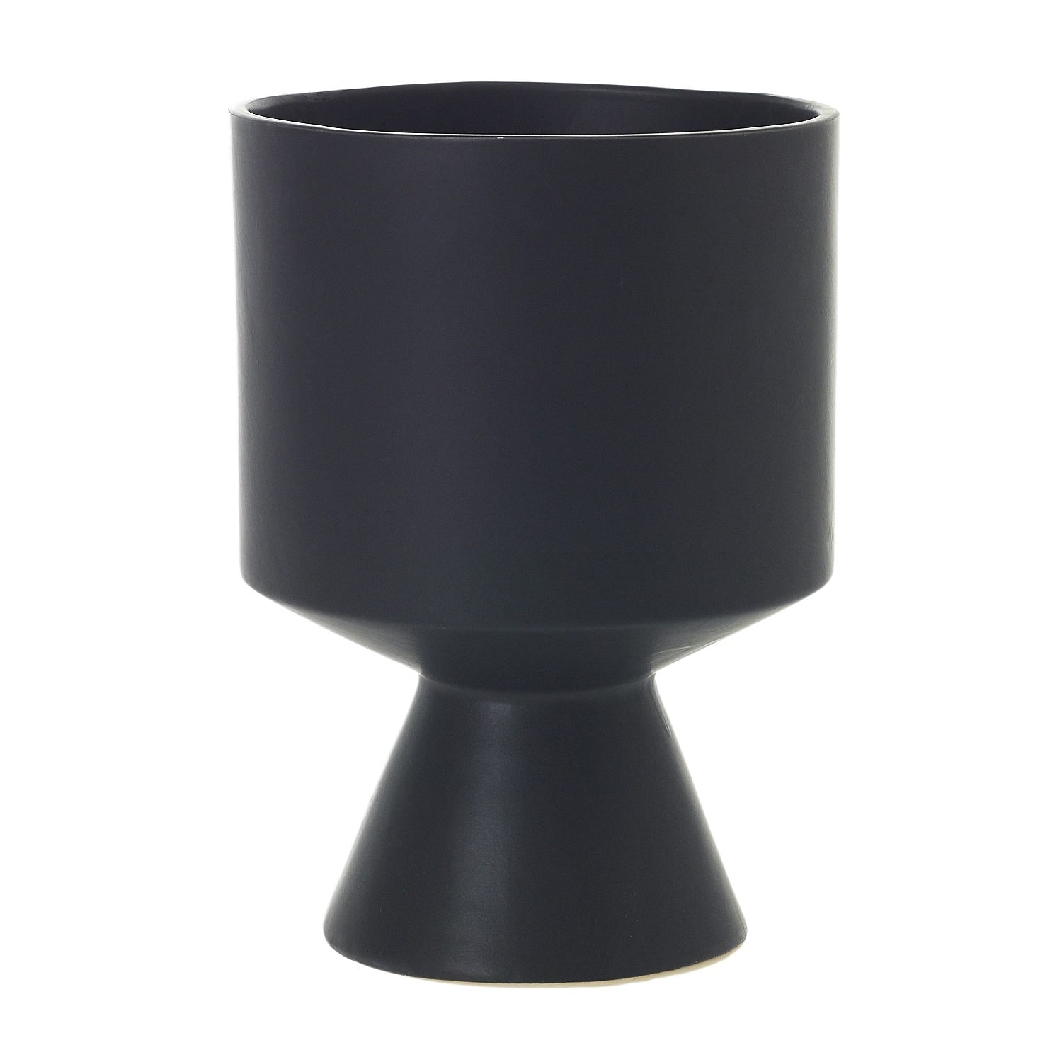 6.5 x 9.25 DeVil Black Ceramic Pot