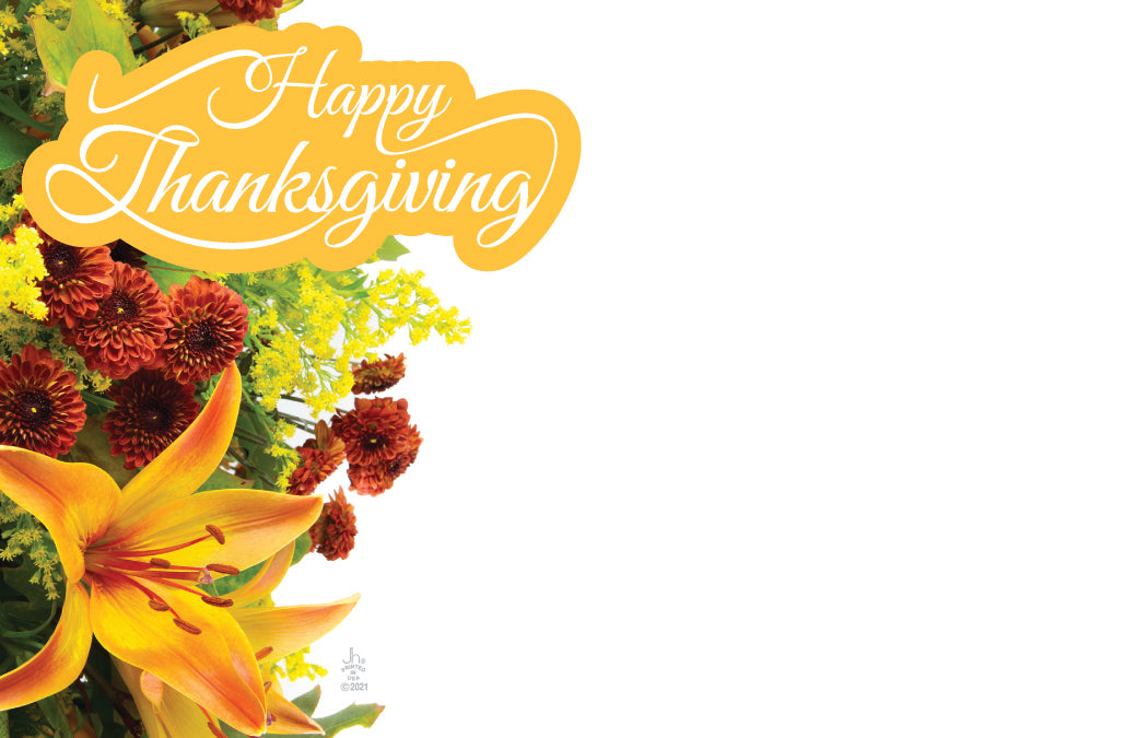 2.25 x 3.5" Thanksgiving Lily Cards, 50