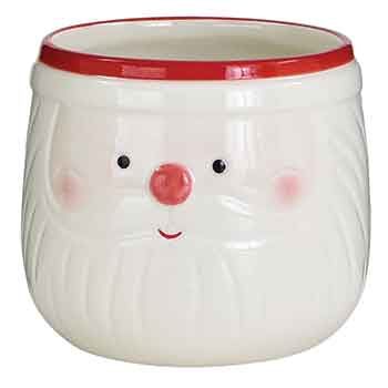 3.5" Round Santa Face Pot
