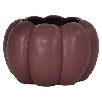 4.25" Matte Plum Ceramic Pumpkin