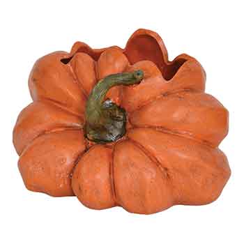 Orange Ceramic Pumpkin on Side