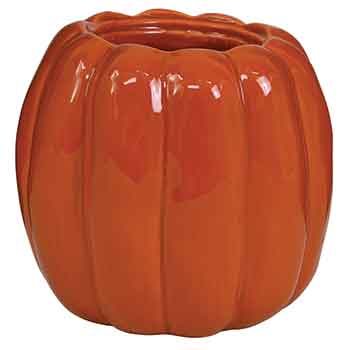 6" Orange Pumpkin Ceramic