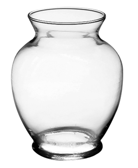 5" Clear Glass Ginger Vases, 12-Case