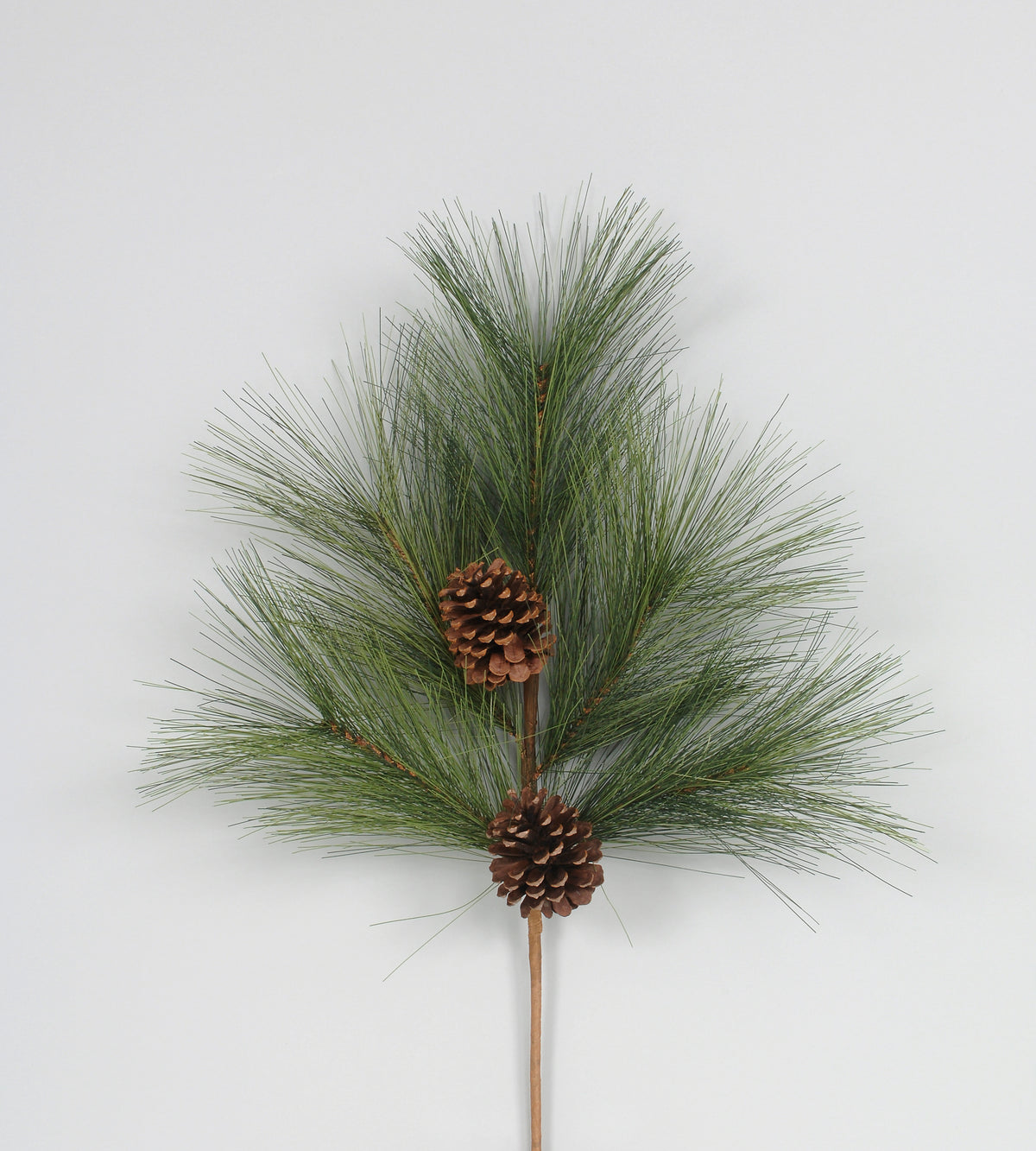 27" PINE NEEDLE SPRAY W-CONES GRN G16556