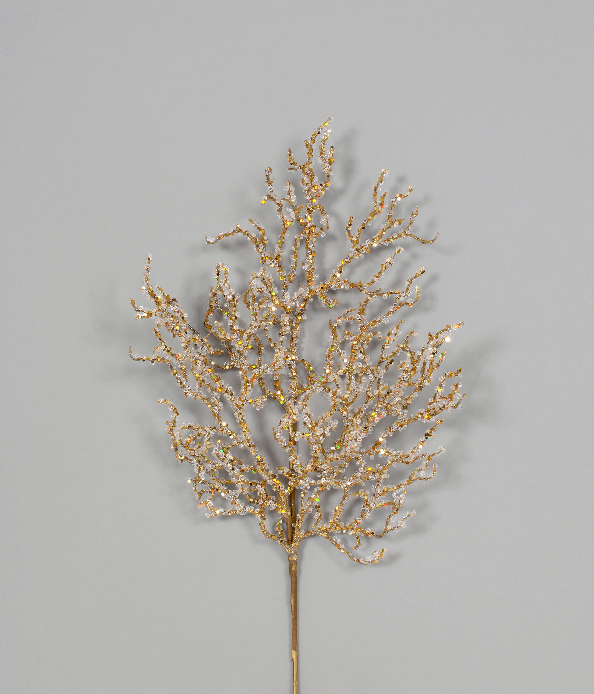 21" ICED TWIG SPRAY ICE/GOLD G19962