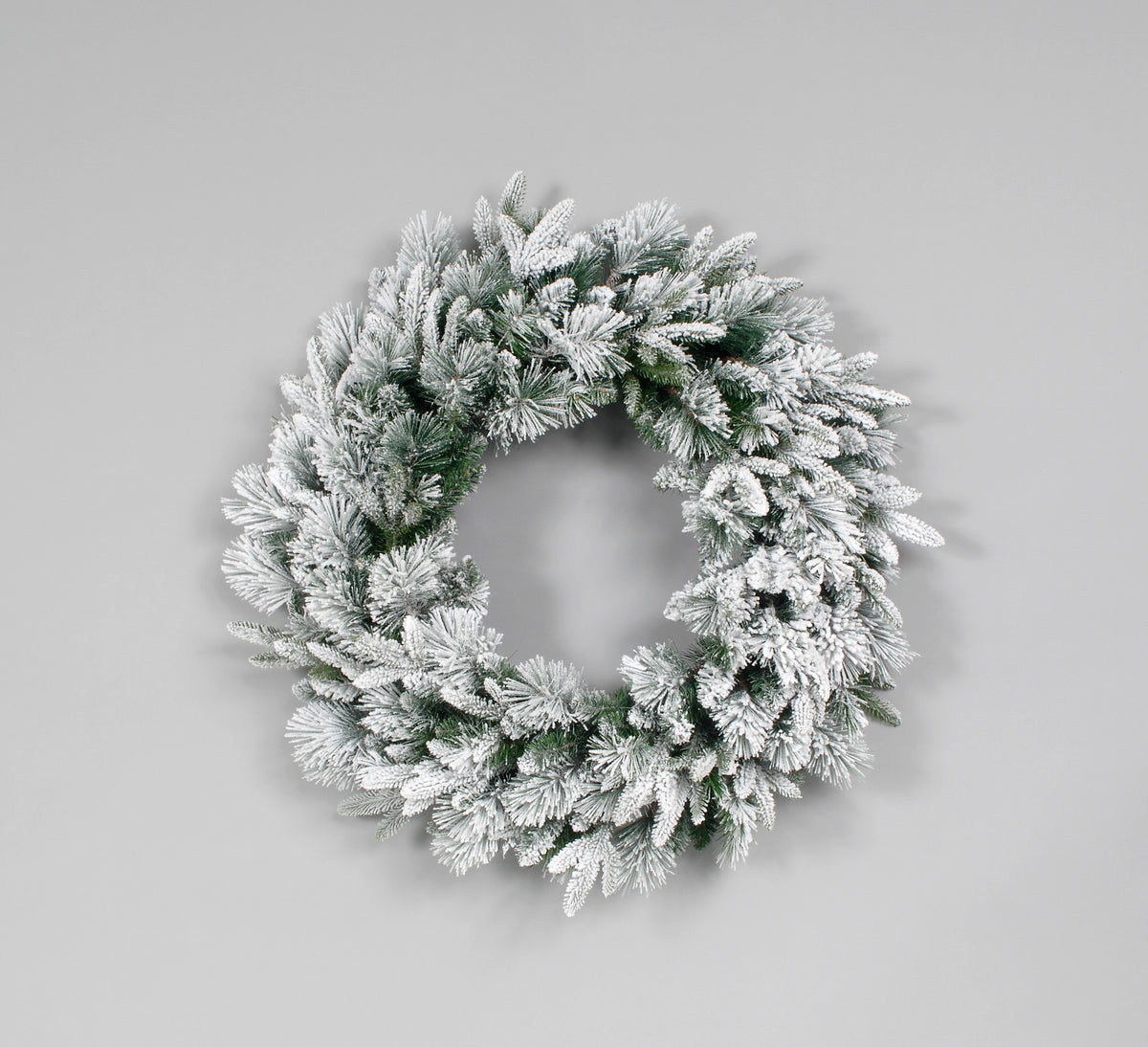 30" Flocked Mixed Angel Double Wreath