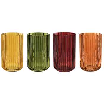 Assorted Fall Line Design Vase 7"