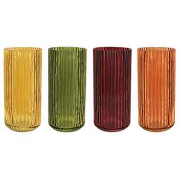 Assorted Fall Line Design Vase 9"