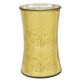 Gold Glass Gathering Vase 6.5"
