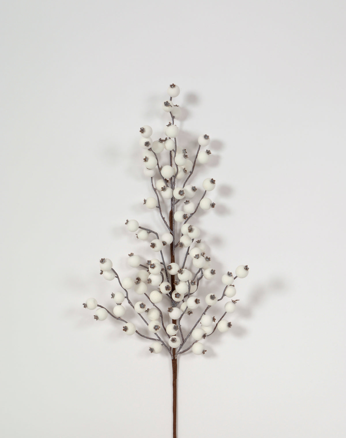 White Styro Berry Spray 24"