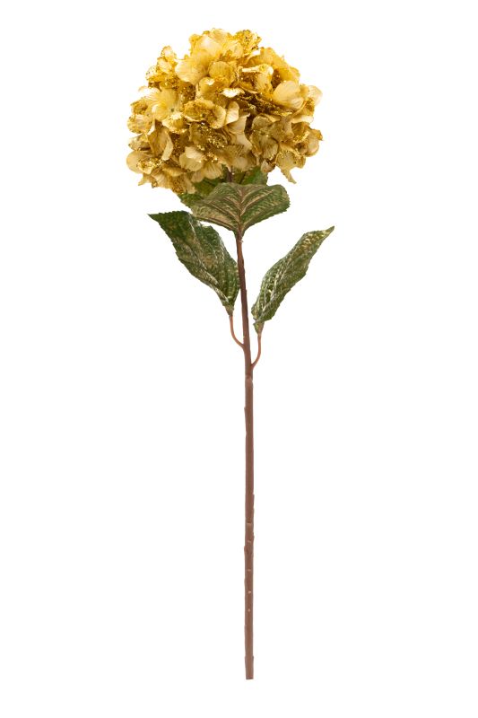 28.5"Gold Glittered Hydrangea