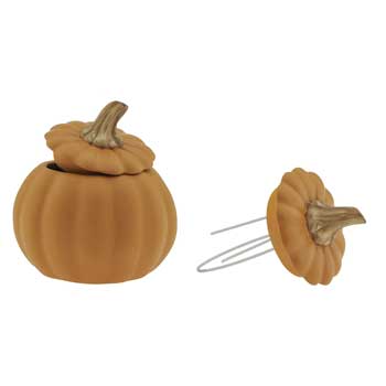 Giftwares 5" Round Ceramic Pumpkin w/ Lid