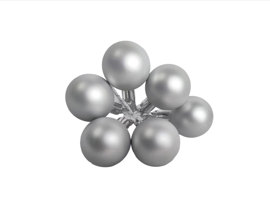 XMAS BALL 30MM MATTE SILVER W7772-D
