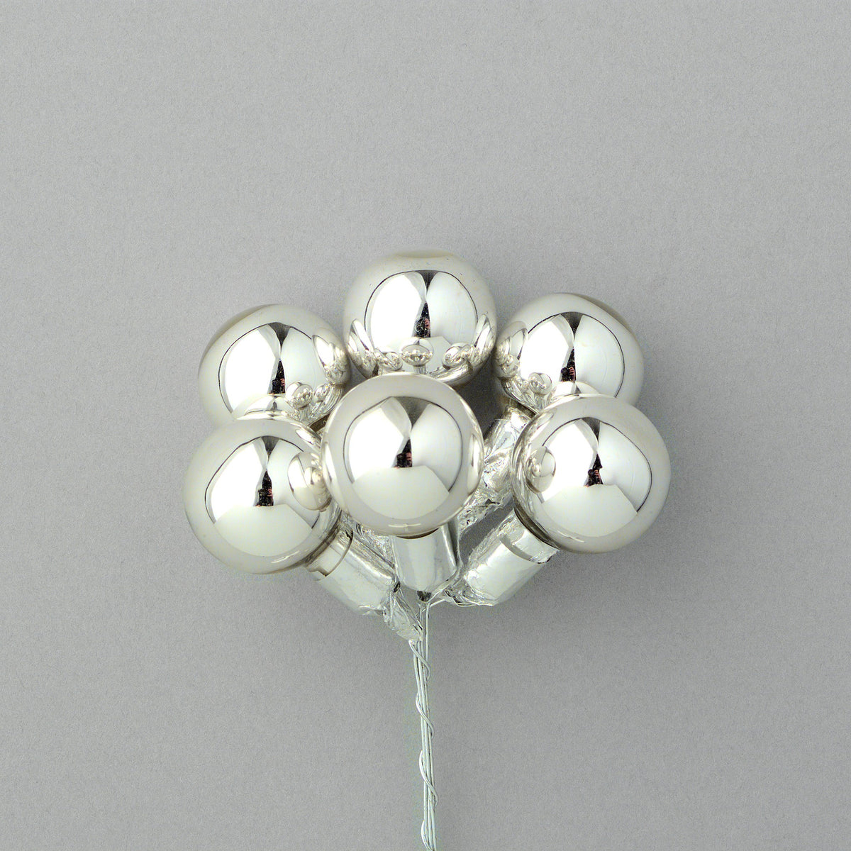 40 MM Silver Ball Ornaments, 36-Box