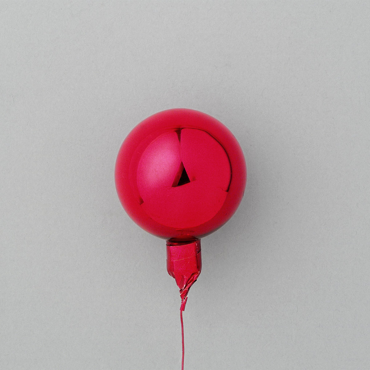 50mm Red Matte Glass Christmas Ball with Matte Finish & Matching Color Wire Stem, #20 Gauge, 24-Box
