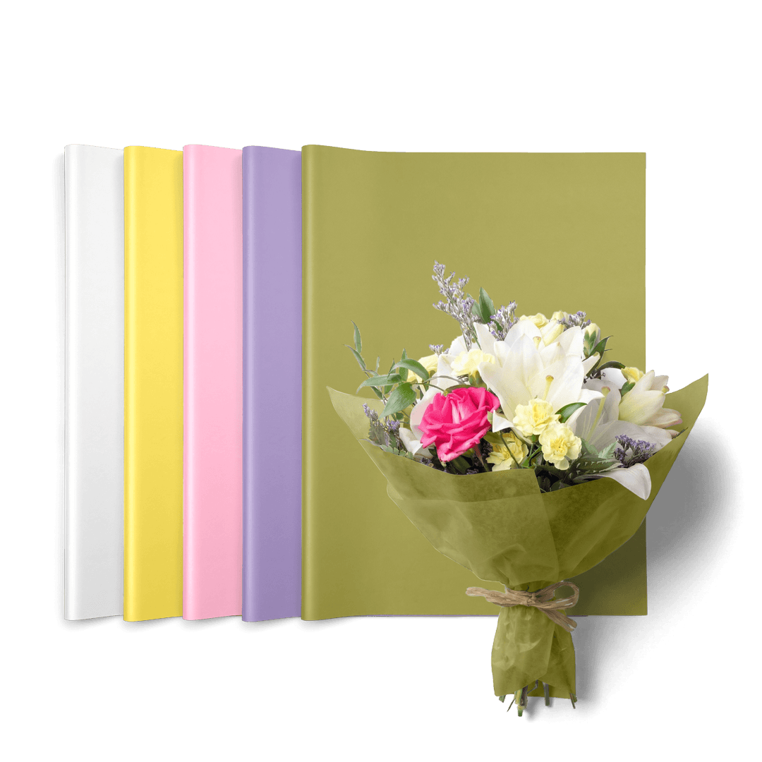 24 x 36" In Bloom Kraft Waxed Tissue, 400-Sheets