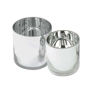 5 Silver Mirror Glass Cylinder