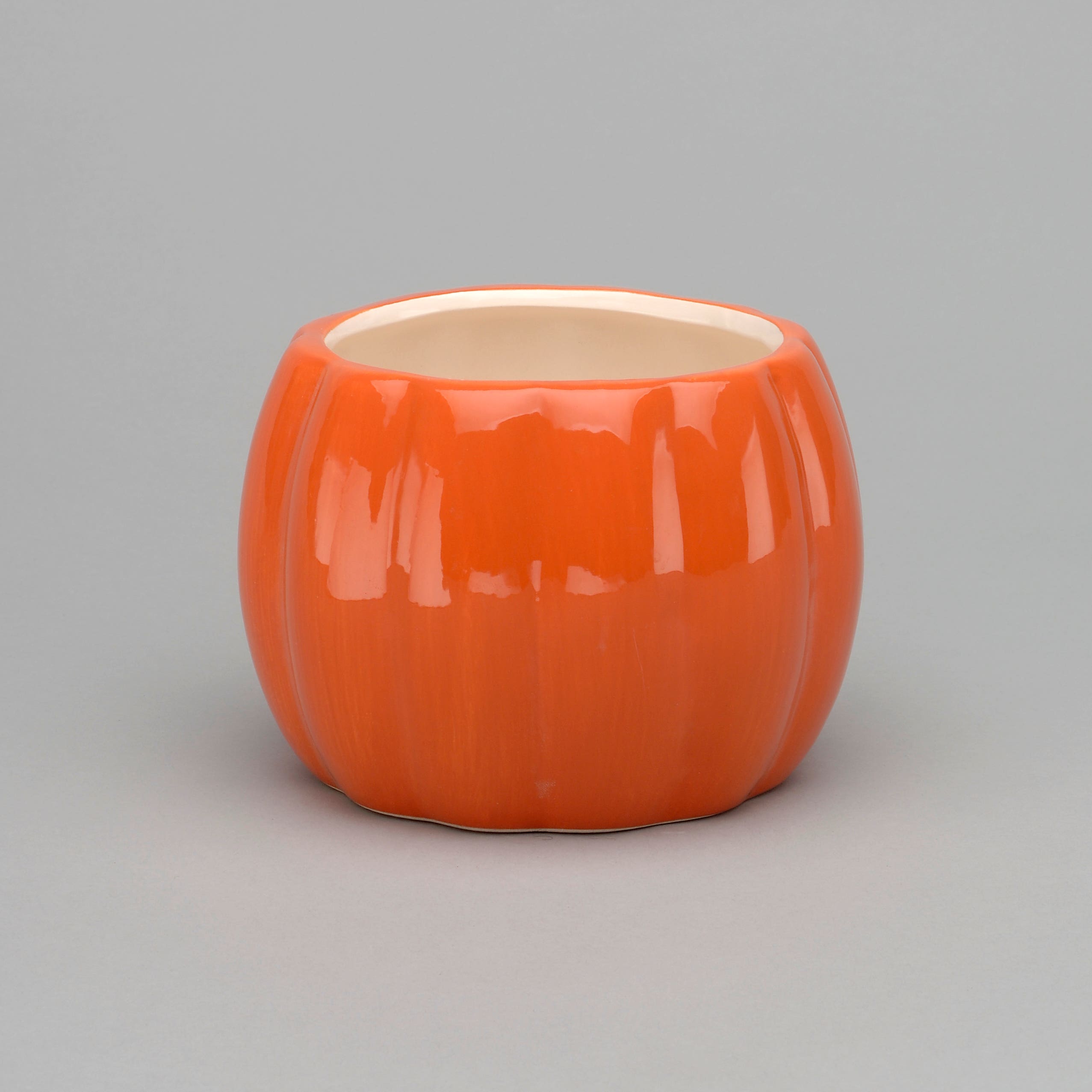 4 x 4.25 Orange Pumpkin Pot
