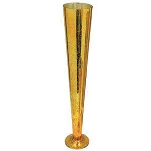 32 Antique Gold Glass Pilsner Vase