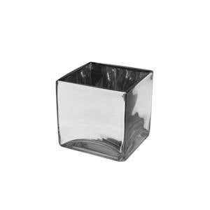 4 x 4 Silver Mirror Glass Cube