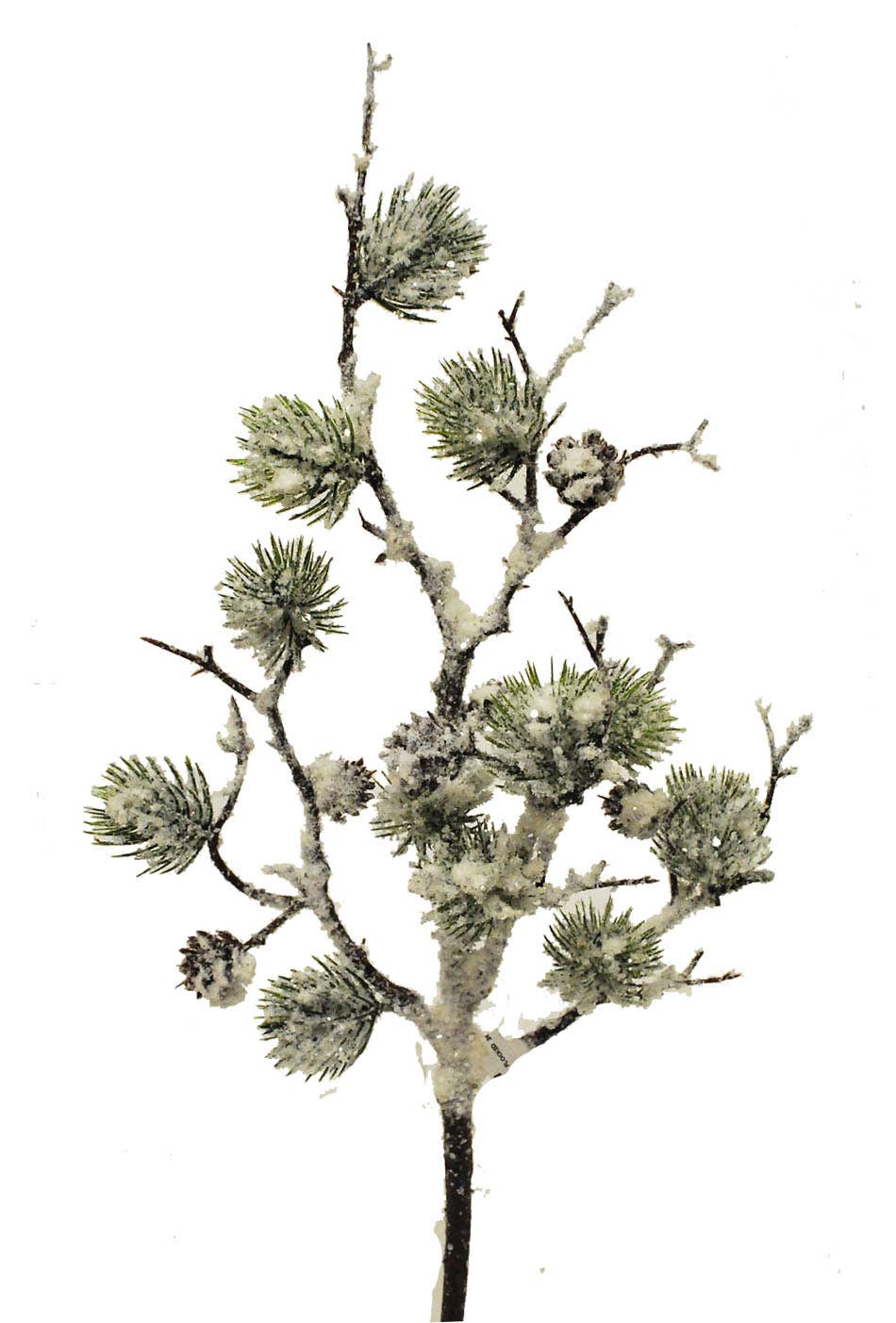 20 White Flocked Alpine Branch