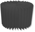 Black Accordion Stand Cylinder 11.8 x 7.9