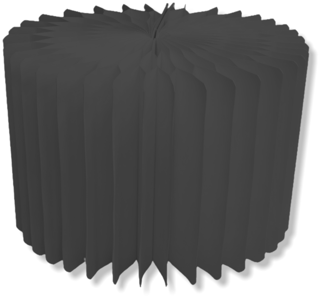 Black Accordion Stand Cylinder 11.8 x 7.9