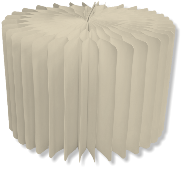 Ivory Accordion Stand Cylinder 11.8 x 7.9