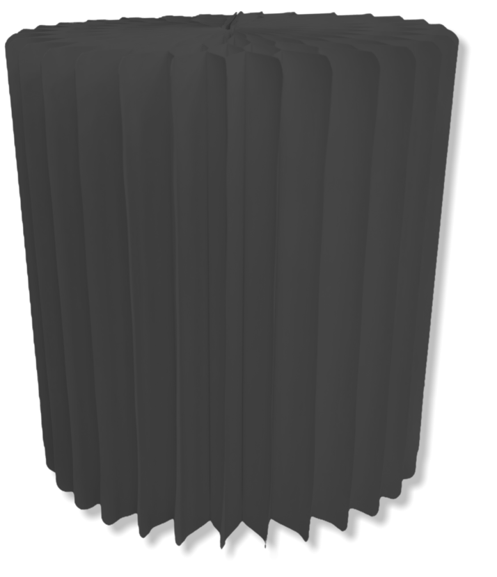Black Accordion Stand Cylinder 11.8 x 15.75