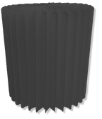 Black Accordion Stand Cylinder 11.8 x 15.75