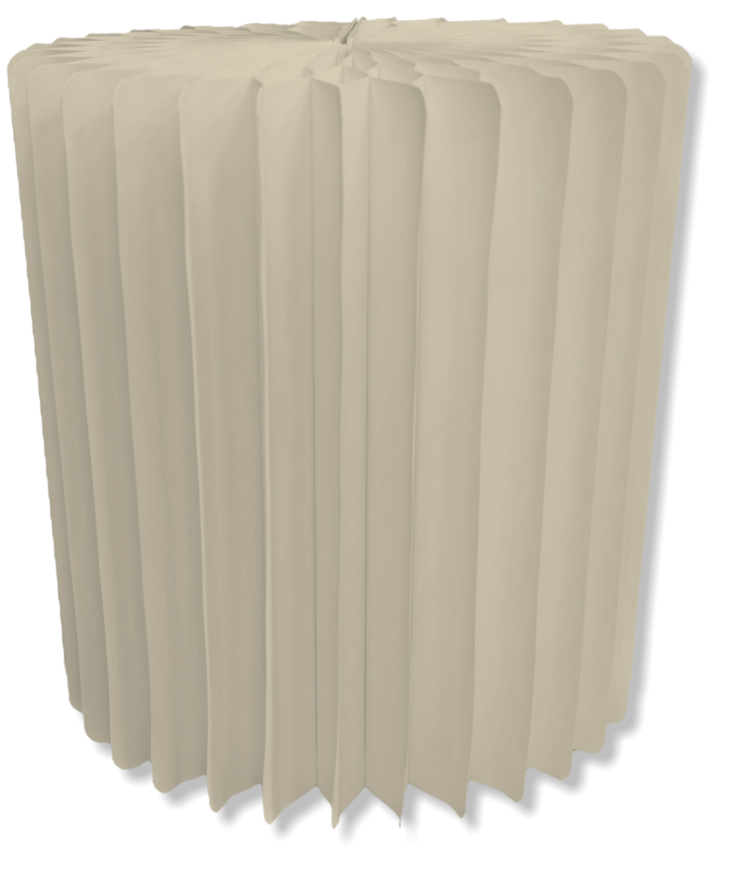 Ivory Accordion Stand Cylinder 11.8 x 15.75