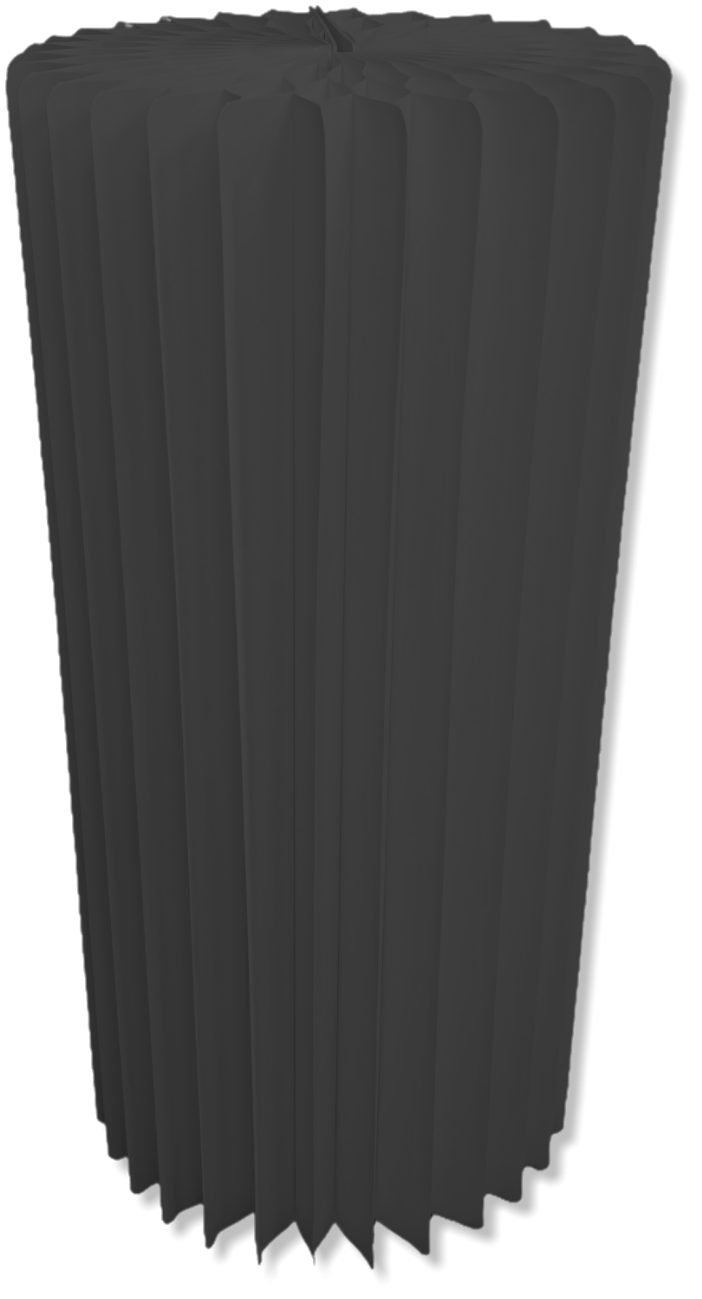 Black Accordion Stand Cylinder 11.8 x 23.6