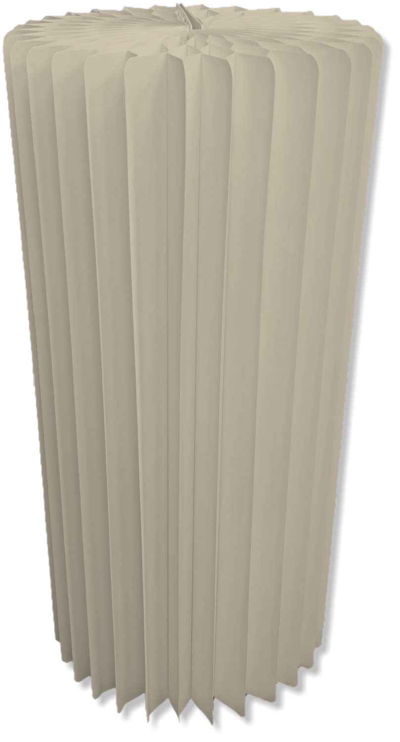 Ivory Accordion Stand Cylinder 11.8 x 23.6