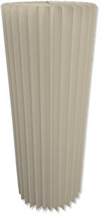 Ivory Accordion Stand Cylinder 11.8 x 31.5
