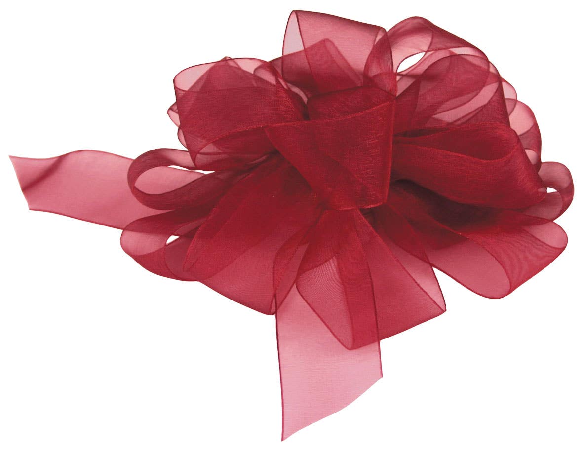 #3 Burgundy Sheer Ribbon, 100-Yards