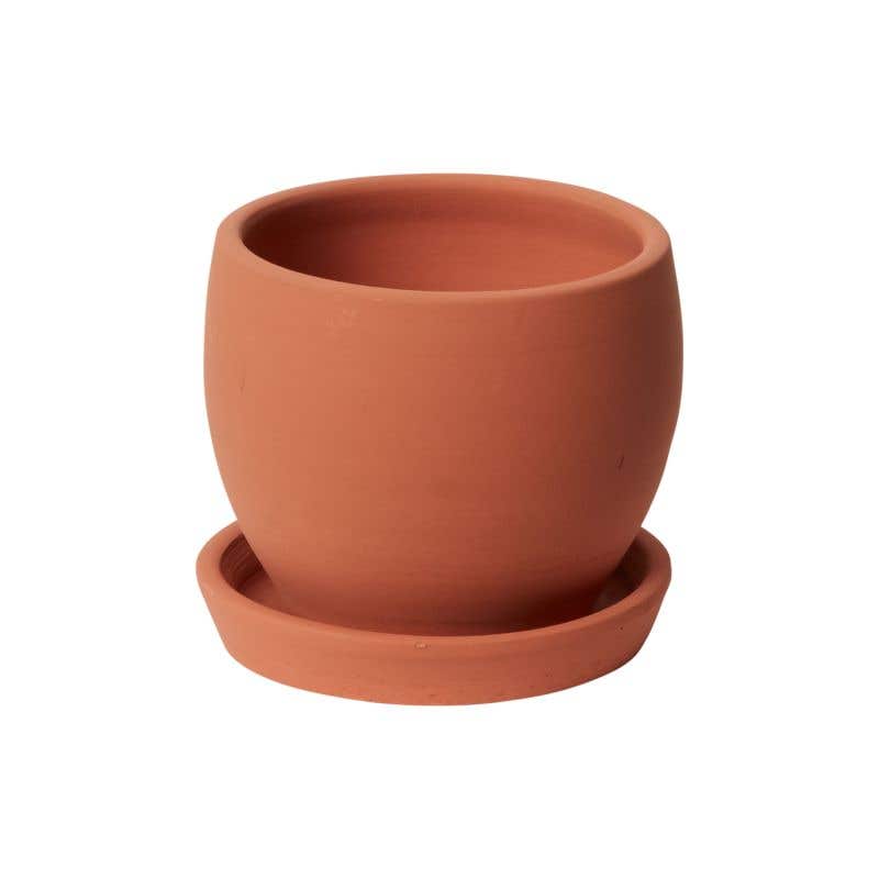 4.75 x 5 Orange Baden Ceramic Pots, 16