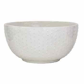 5.5x10 Round White Hobnail Ceramic Dgard