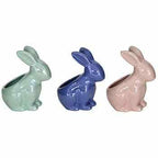 6.75 Assorted Easter Bunny Ceramic Pot