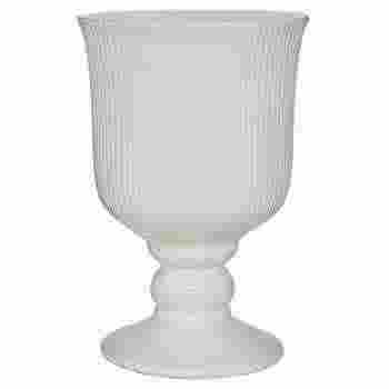 7.75 x 4.5 White Round Pedestal