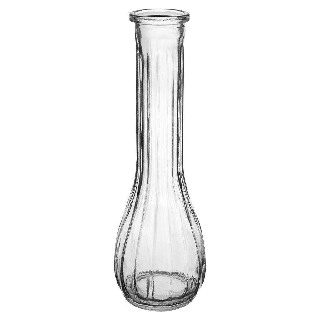 8.5 Clear Glass Swirl Bud Vases,48-Case