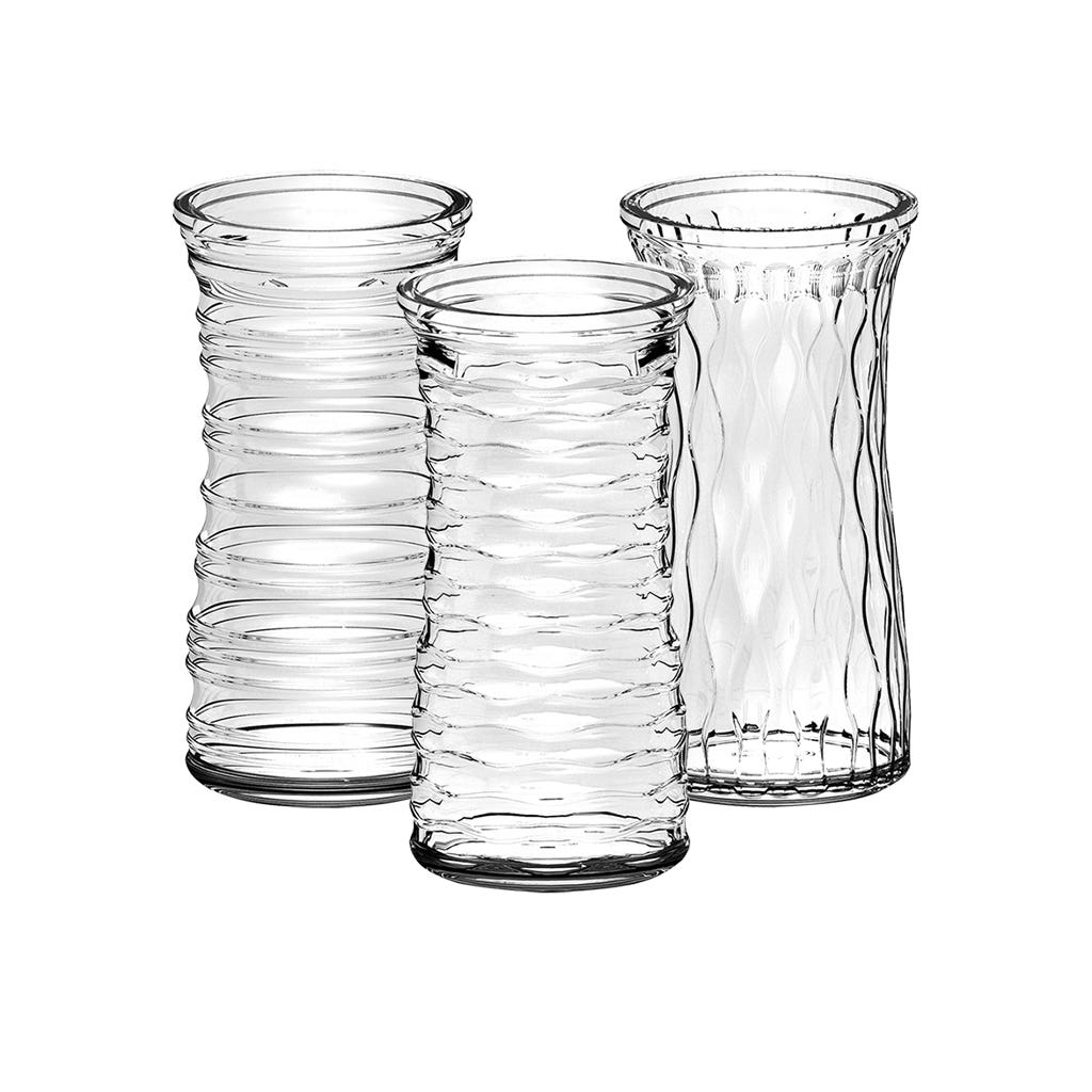 3.94x8.5 Assorted Rose Vases, 12-Case
