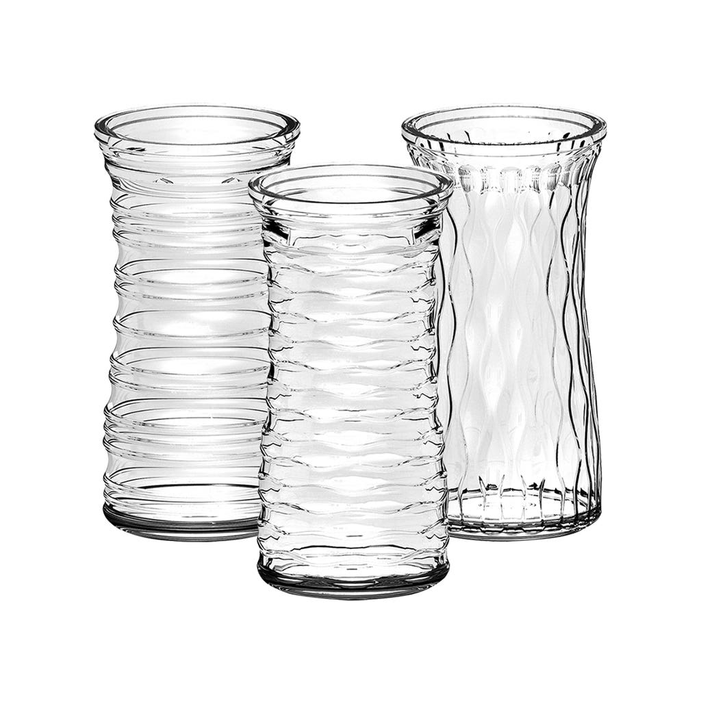 4.75x9.75 Assorted Rose Vases, 12-Case