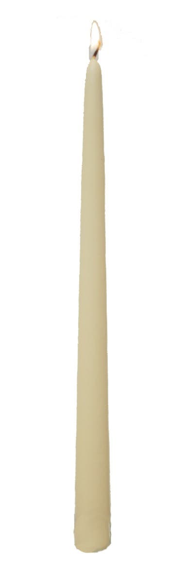 18 Ivory Taper Candles, 12-Box