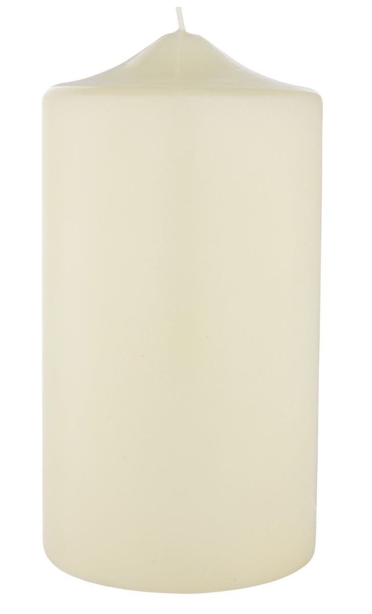 2.8 x 10 Ivory Pillar Candles, 12-Case