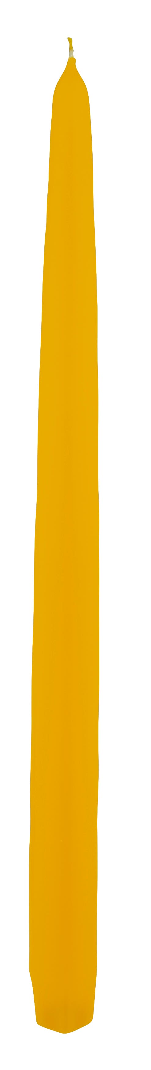 12 Wrapped Yellow Taper Candles, 12-Box